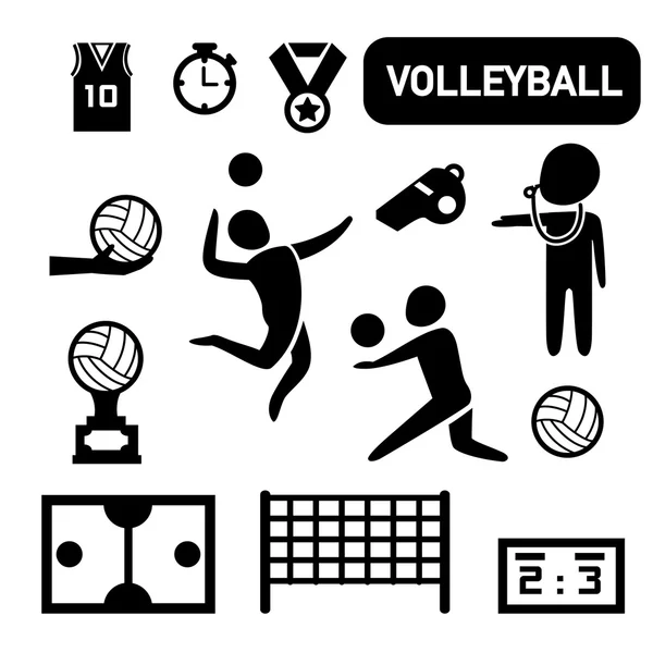 Geïsoleerde volleybal pictogram — Stockvector