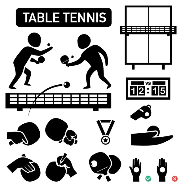 Geïsoleerde Tafeltennis pictogram illustratie — Stockvector