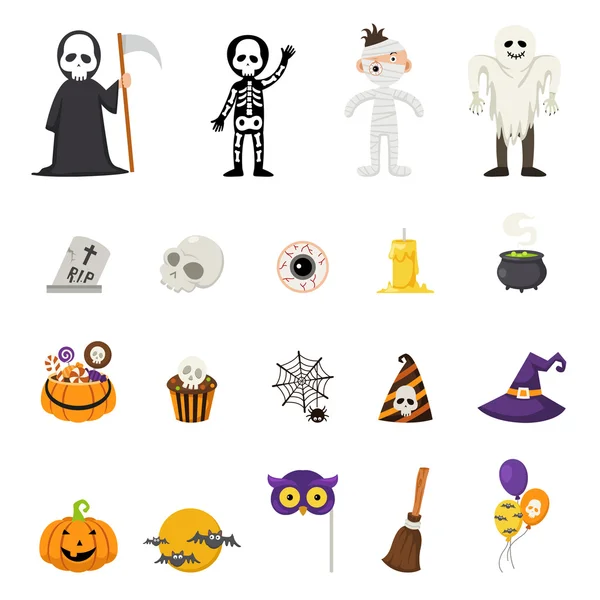 Icônes Halloween, vecteur — Image vectorielle