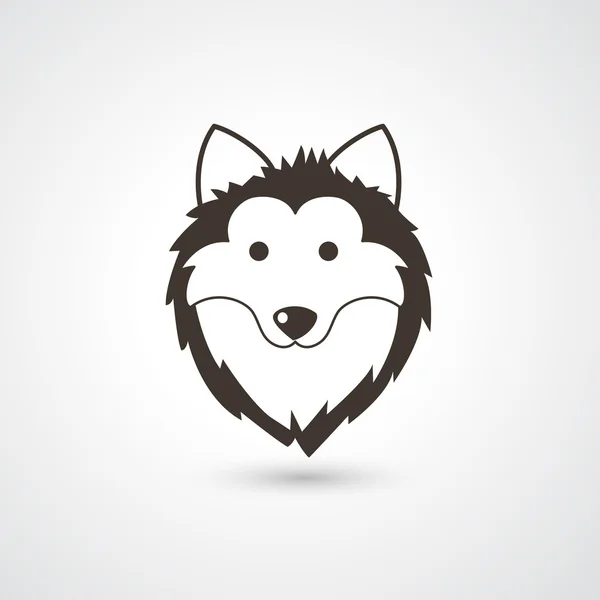 Perro icono vector — Vector de stock