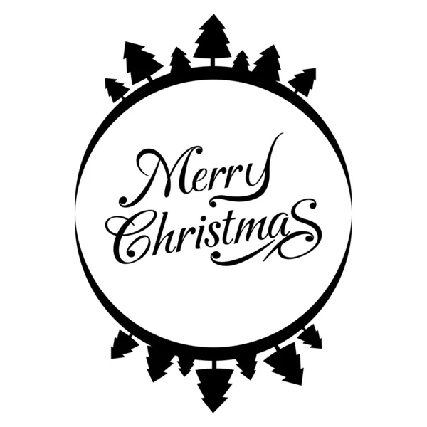 Feliz Navidad tipografía vector icono — Vector de stock