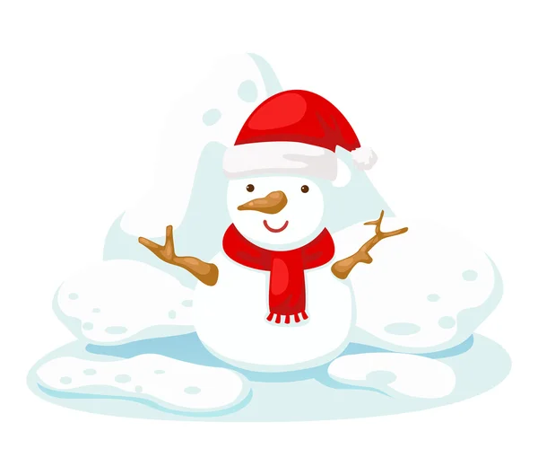 Snowman vector — Stock Vector