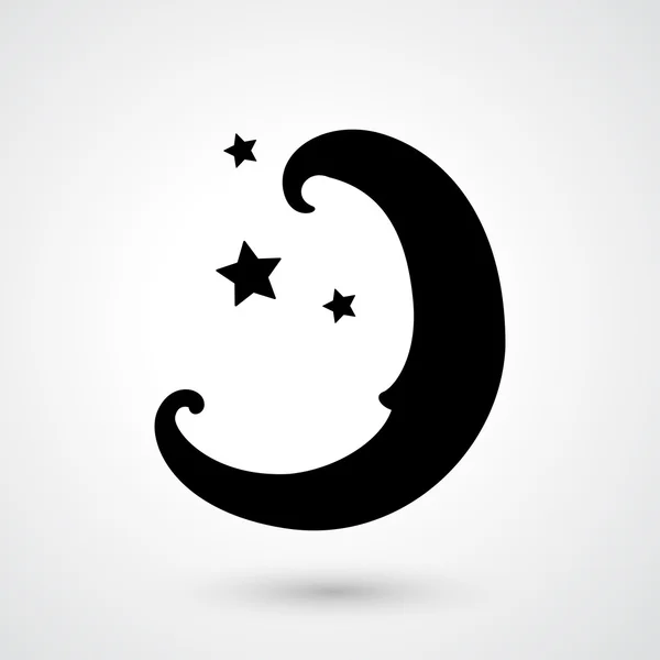 Luna icono vector — Vector de stock