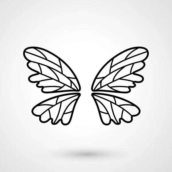 Butterfly ikonen vektor — Stock vektor