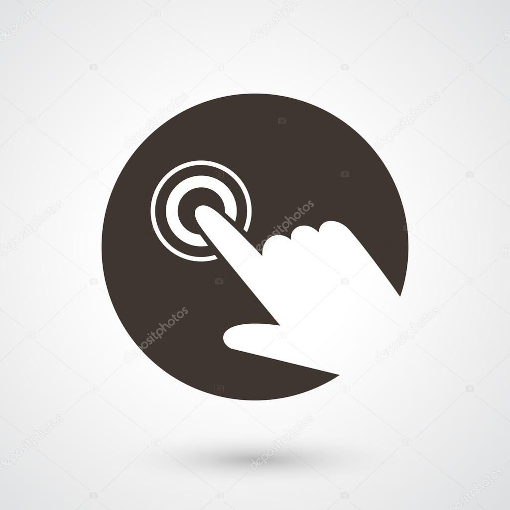 hand touch icon vector