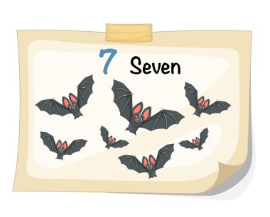 Yedi numaralı sopa vektör