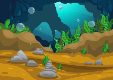 Deniz arka plan vektör altında