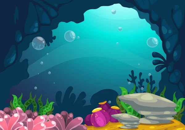 Under the sea background vector — Stock Vector