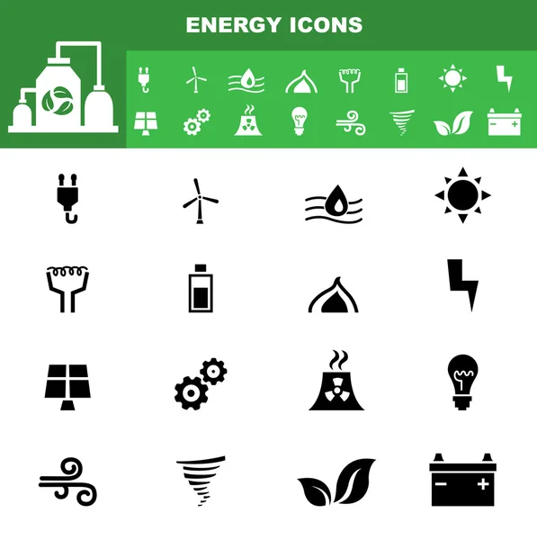 Set di icone ecologiche vettoriale — Vettoriale Stock