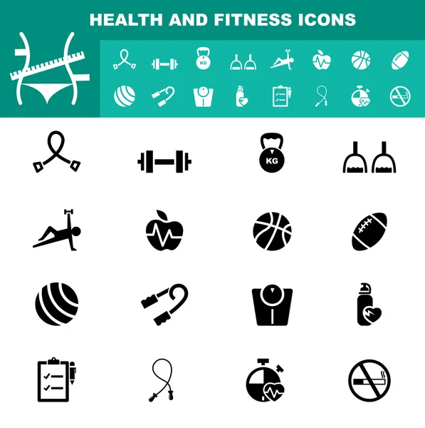 Egészség és fitness ikon-vektoros — Stock Vector
