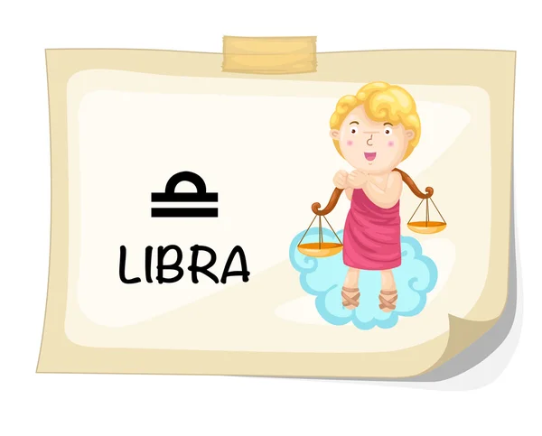 Zodiac signs - Libra vector Illustration — Stock Vector