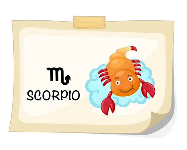 Zodiac signs - scorpio vector Illustration — Stock Vector