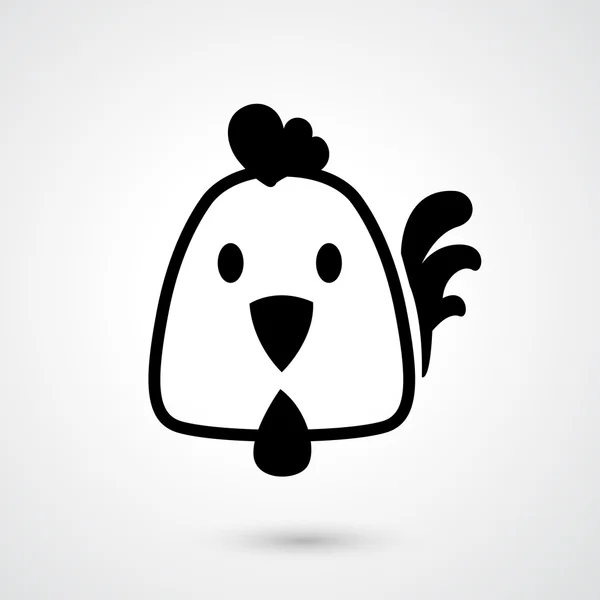 Pollo icono vector — Vector de stock