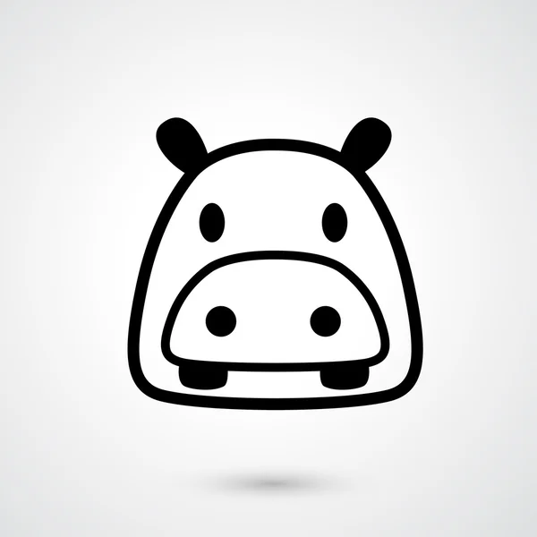 Vector ícone Hippo — Vetor de Stock