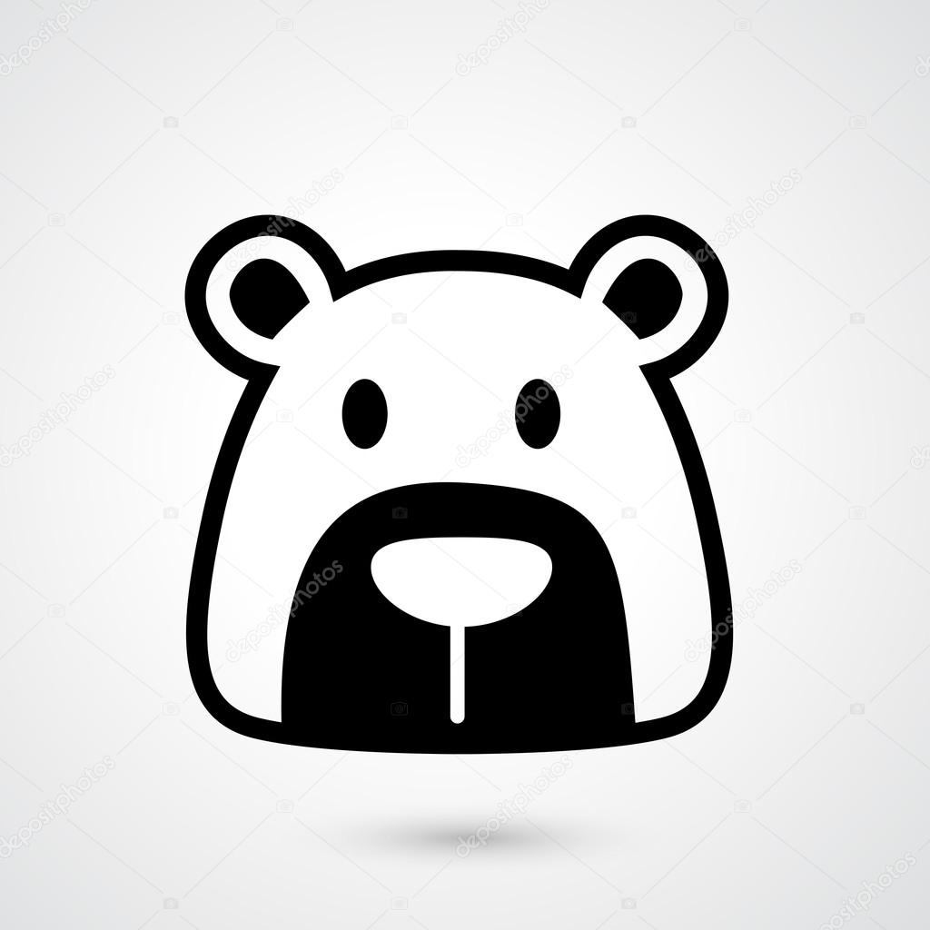 Bear icon vector