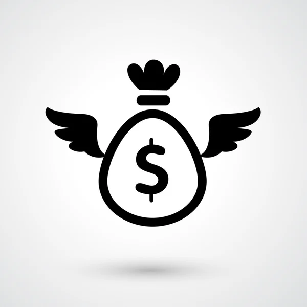Moneybag icon vector — Stock Vector