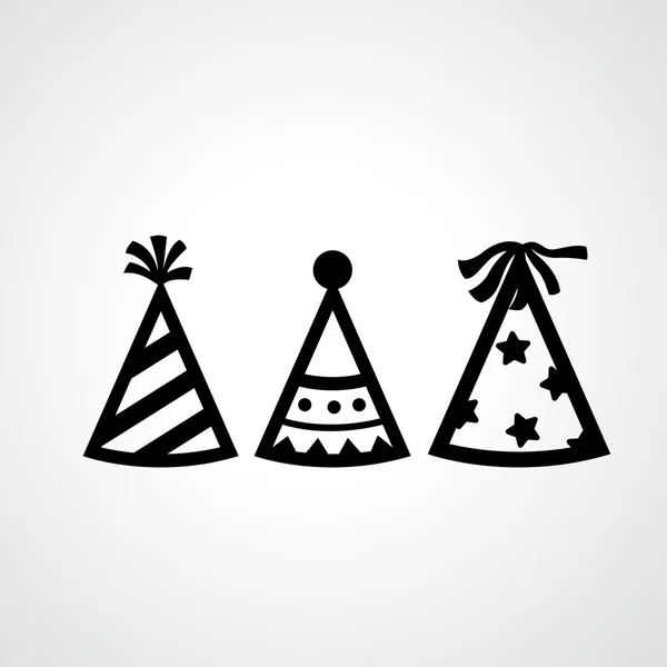 Party hat icons vector — Stock Vector