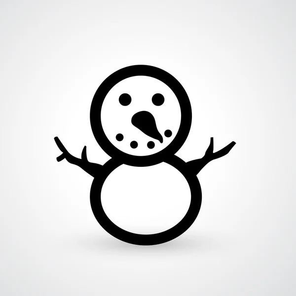 Sneeuwpop pictogram vector — Stockvector