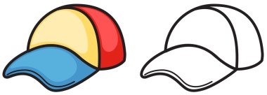 boyama kitabı için renkli ve siyah beyaz kap