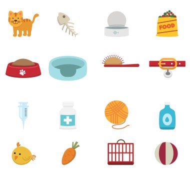 vektör kedi Icon set
