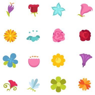 vektör çiçek Icon set