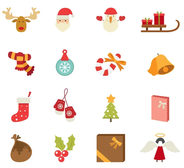 Kerst iconen vector — Stockvector