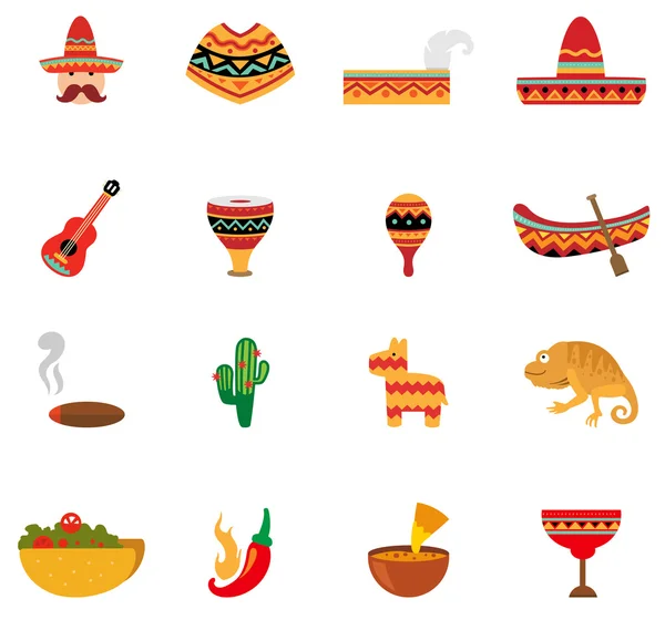 Mexico iconen vector — Stockvector