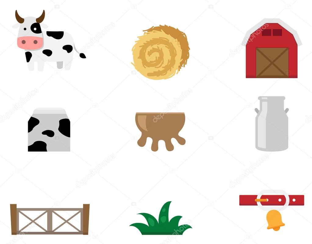 cow farm icon vector