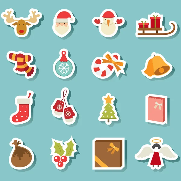 Kerst iconen vector — Stockvector