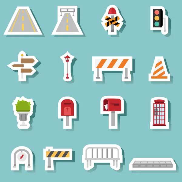 Traffic-transportation icon set vector — Stock Vector