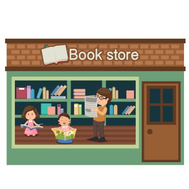 kitap mağaza vektör