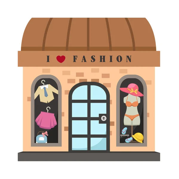 Vecteur magasin de vêtements — Image vectorielle