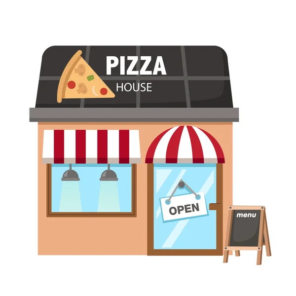 Vetor restaurante pizza — Vetor de Stock