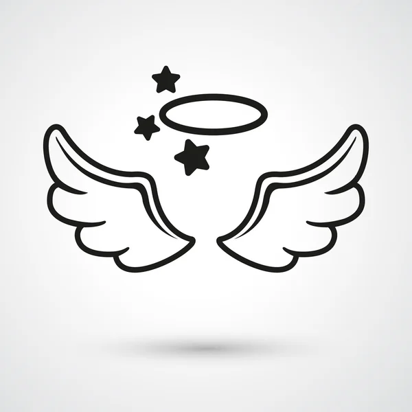 Vleugels pictogram vector — Stockvector