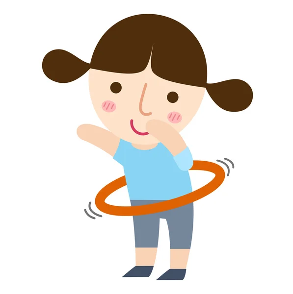 A young girl exercise vector — Stock Vector