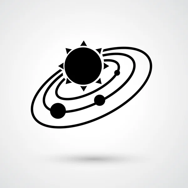 Solar system icon vector — Stock Vector