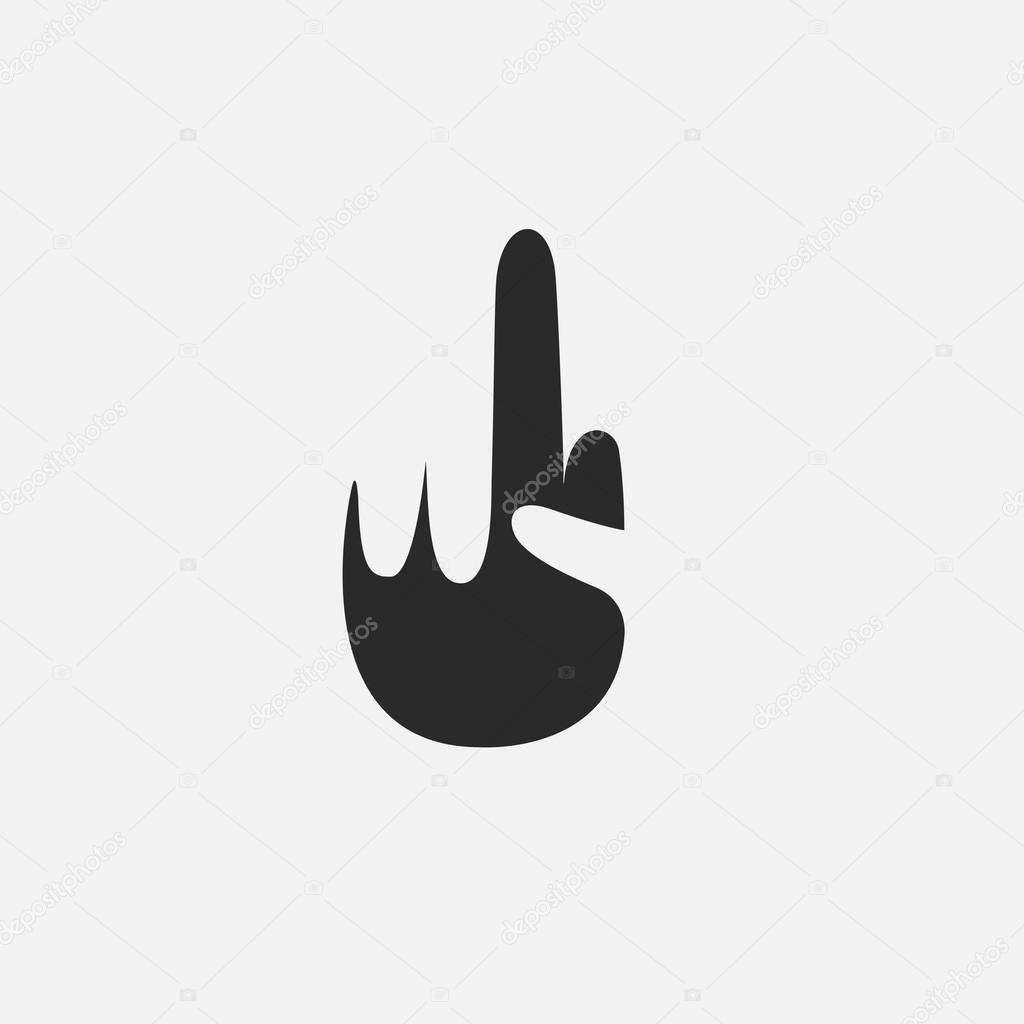 hand with middle finger icon