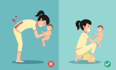 Küçük bebek tutmak için en iyi ve en kötü pozisyonlar