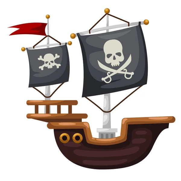 Piratskepp — Stock vektor