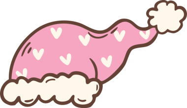 Sevimli parti şapkası Sevgililer Günü konsepti karalama el çizimi çizimi