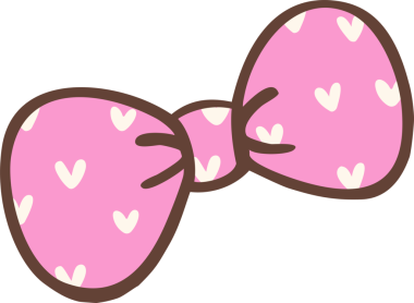 Sevimli pembe papyonlu sevgililer günü konsepti karalama el çizimi illüstrasyon