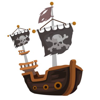 Eski korsan gemisinin enkazı