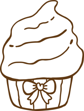 Kurdele Fiyonklu Kek El Çizimi