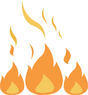 yanan şenlik ateşi illüstrasyonu