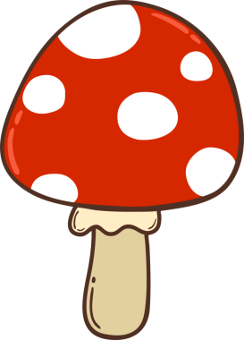 mantar karikatür el çizimi karakter çizimi