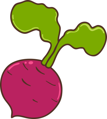 Sevimli pancar kökü karalama el çizimi karakter çizimi