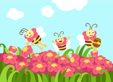 Arılar gıdalar vektör için arıyorsunuz