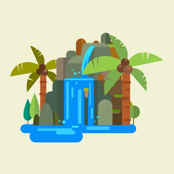 Waterval vector symbool — Stockvector