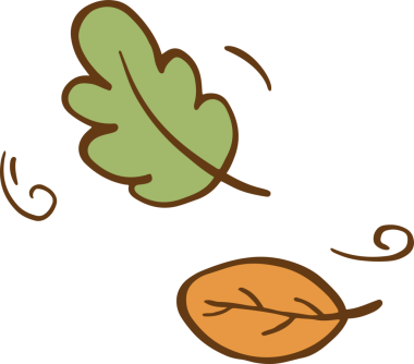 Sonbahar Yaprakları Rüzgarda Esiyor El Çizimi