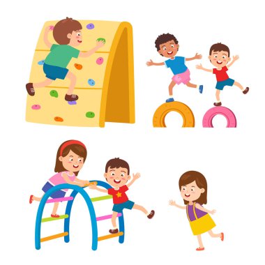 Çocuk Oyun Alanında Oynuyor İzole Resimler